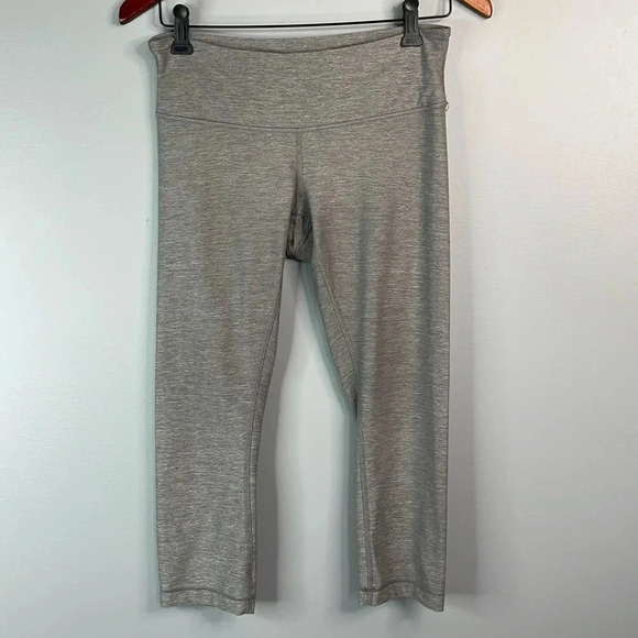 Retro Lululemon Wunder Under Grey 23” Cropped Leggings Soft Brushed Low Rise 6 - Picture 11 of 11